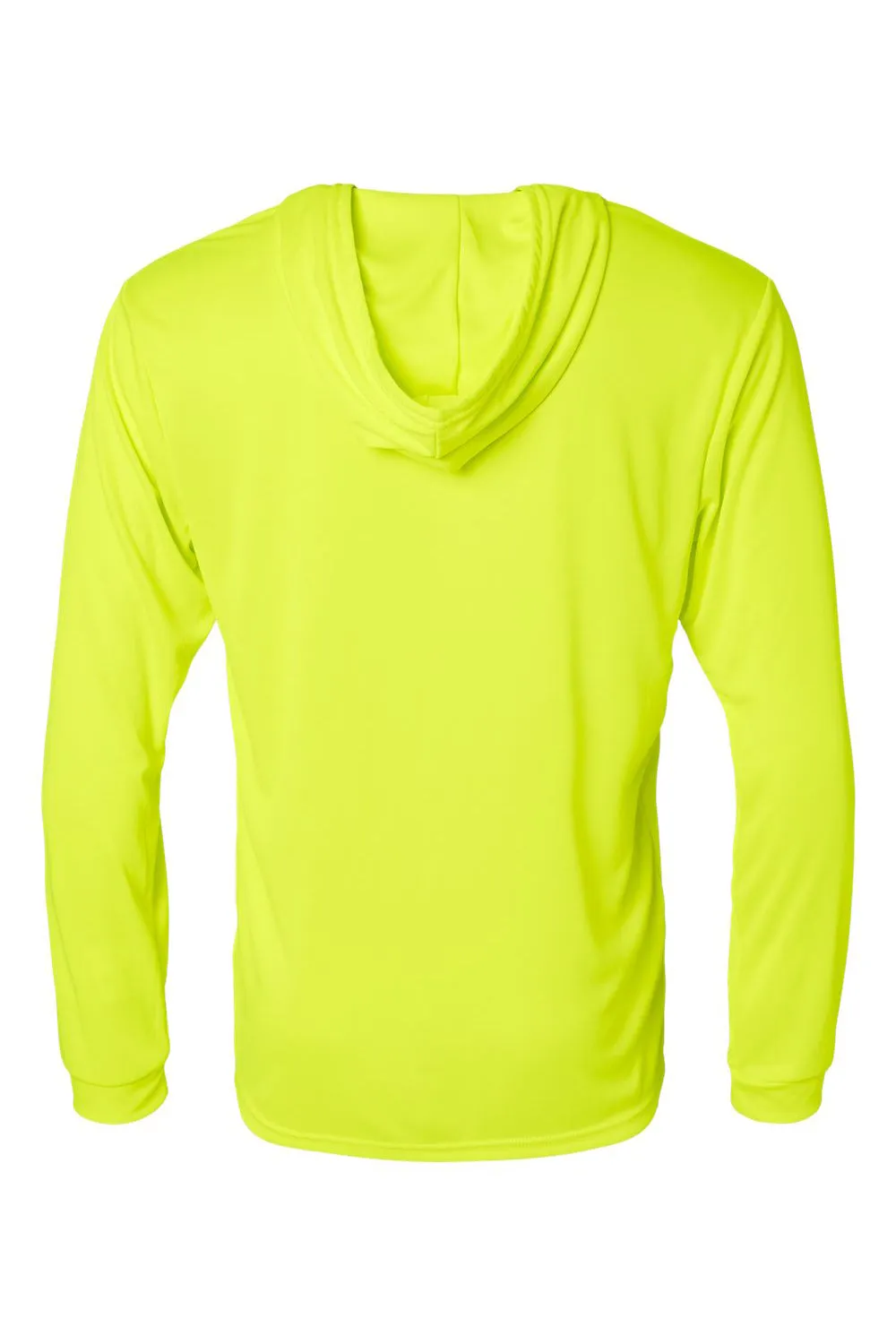 Paragon Mens Bahama Performance Moisture Wicking Long Sleeve Hooded T-Shirt Hoodie - Safety Green