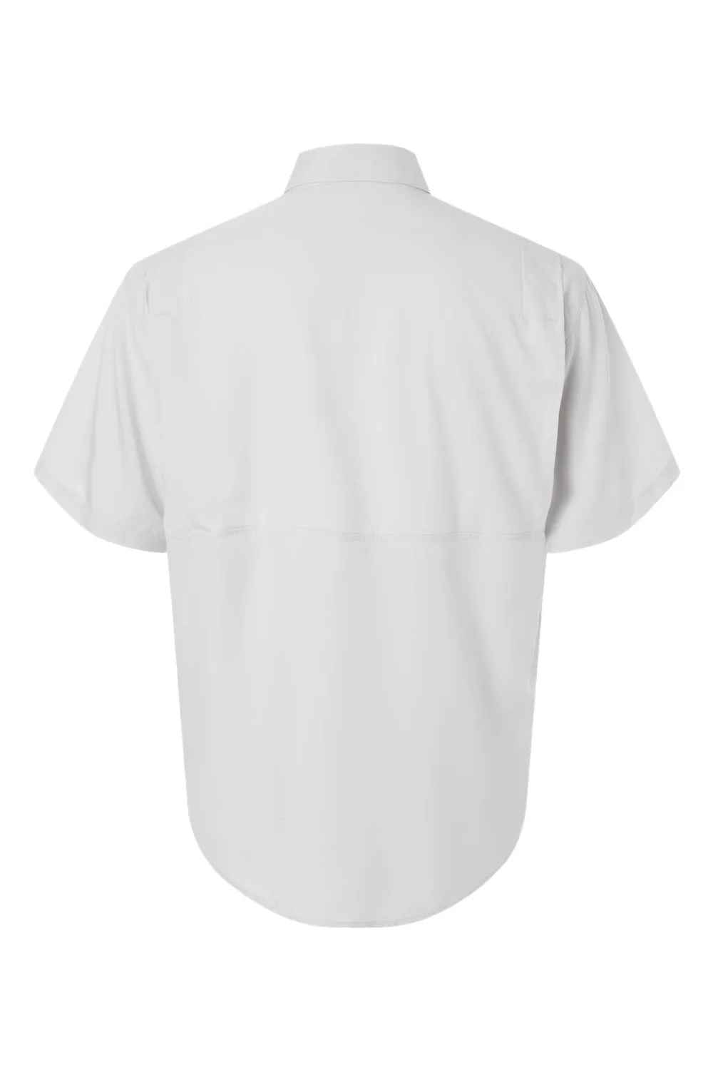 Paragon Mens Hatteras Performance Moisture Wicking Short Sleeve Button Down Shirt w/ Double Pockets - Aluminum Grey