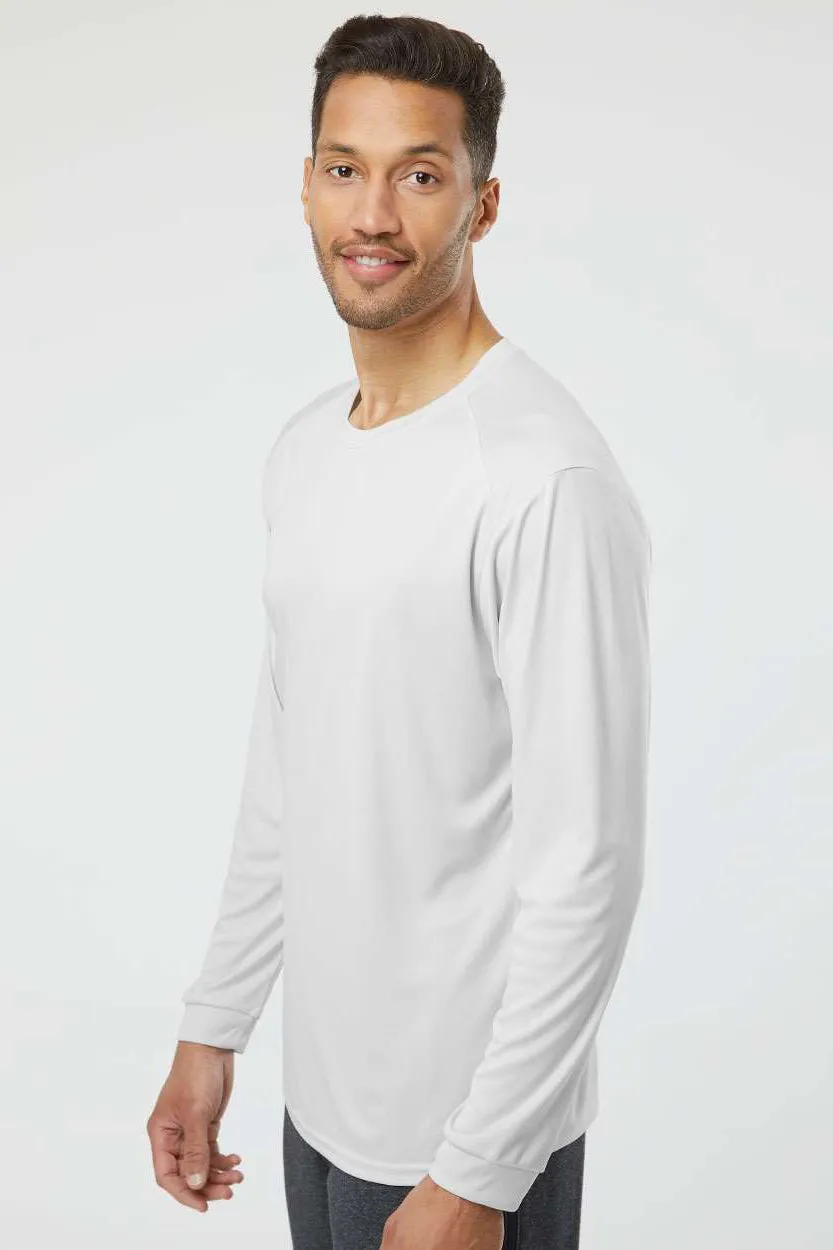 Paragon Mens Islander Performance Moisture Wicking Long Sleeve Crewneck T-Shirt - Aluminum Grey