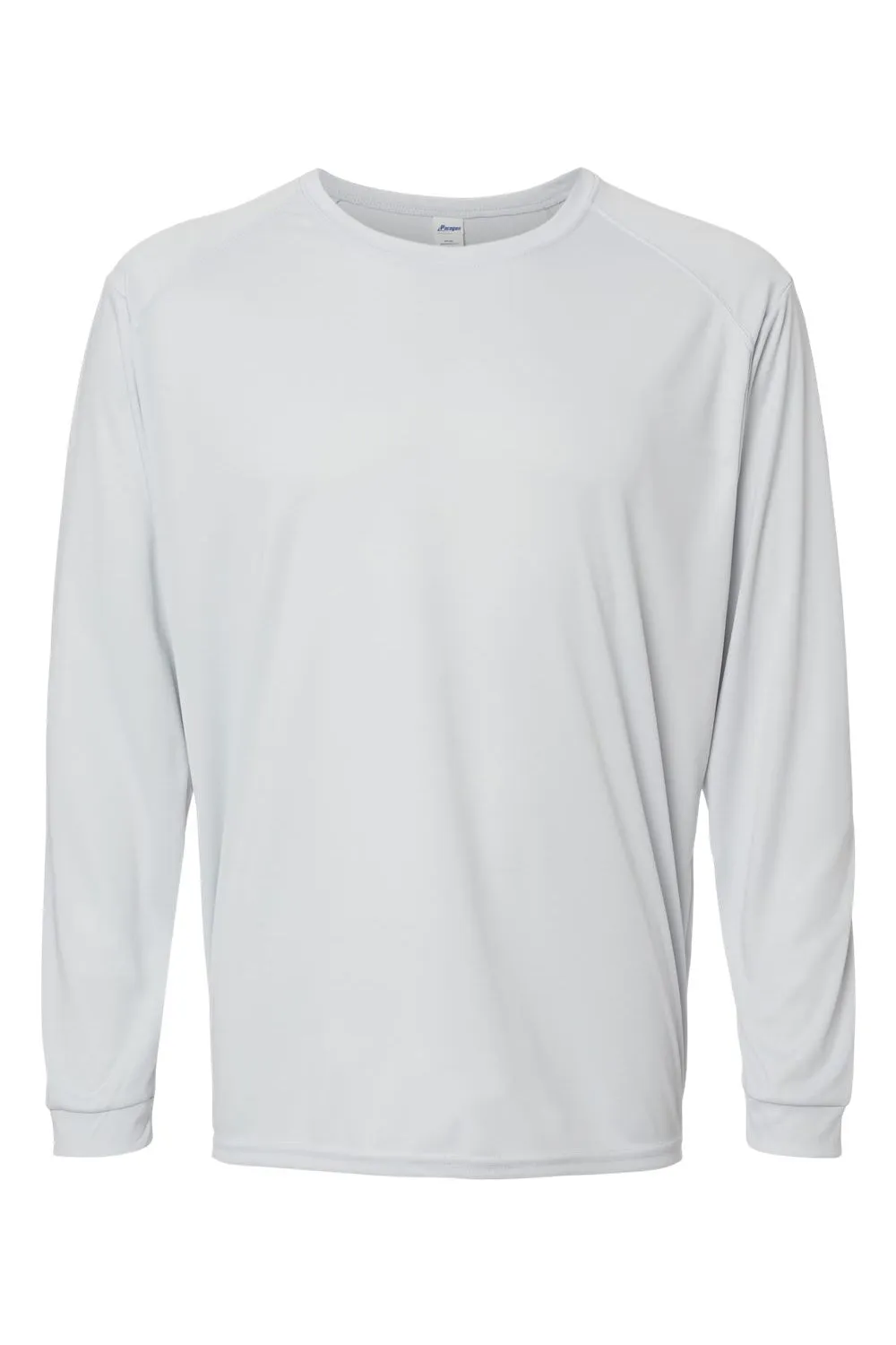 Paragon Mens Islander Performance Moisture Wicking Long Sleeve Crewneck T-Shirt - Aluminum Grey