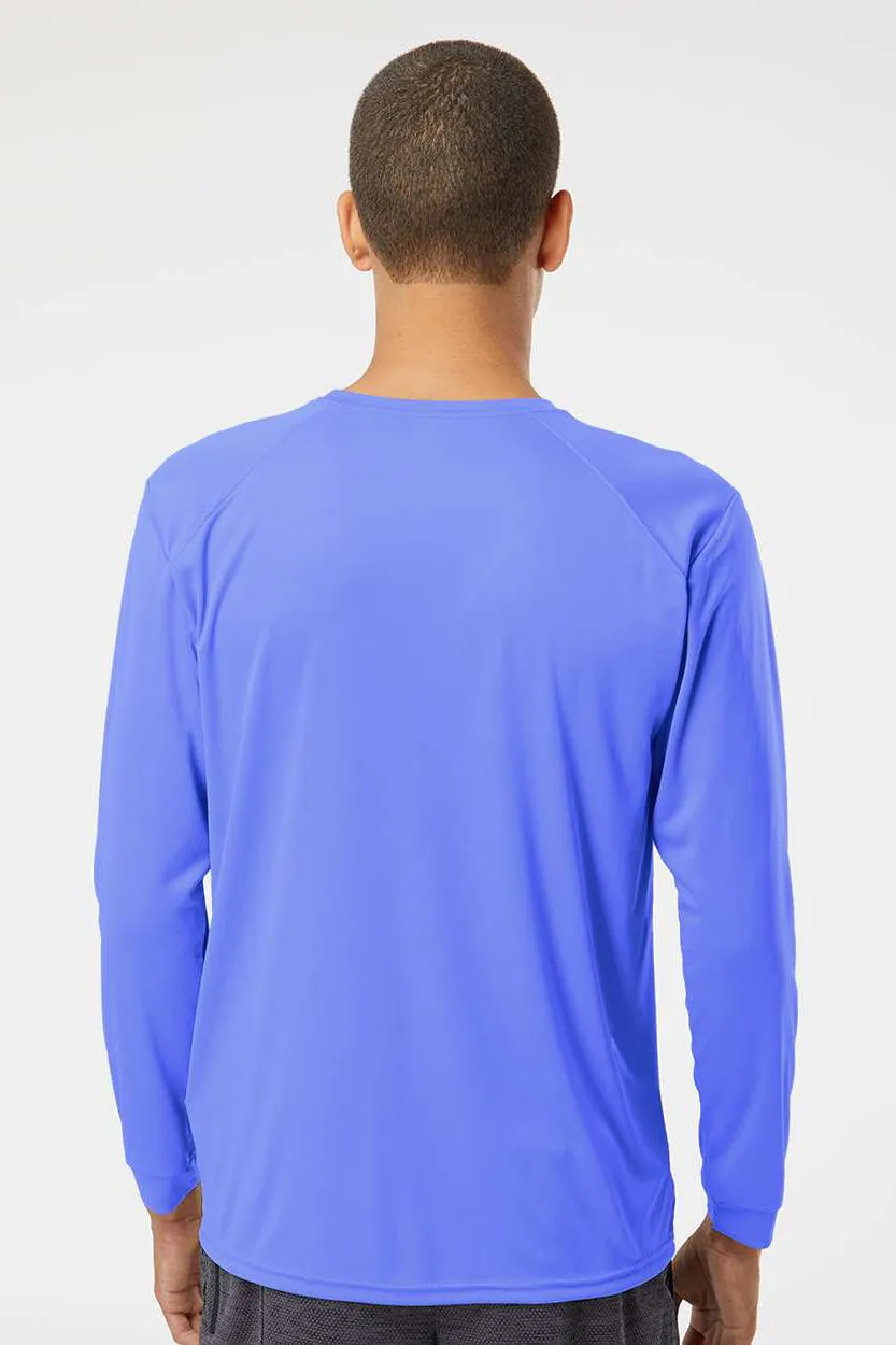 Paragon Mens Islander Performance Moisture Wicking Long Sleeve Crewneck T-Shirt - Bimini Blue