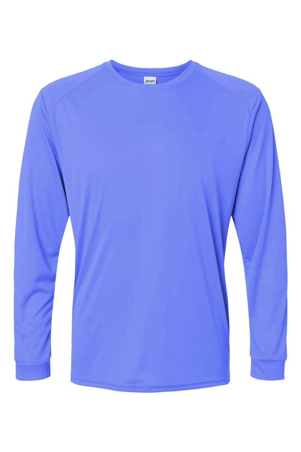 Paragon Mens Islander Performance Moisture Wicking Long Sleeve Crewneck T-Shirt - Bimini Blue