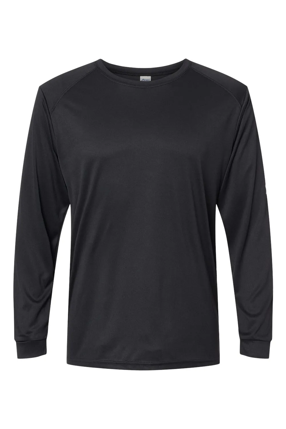 Paragon Mens Islander Performance Moisture Wicking Long Sleeve Crewneck T-Shirt - Black