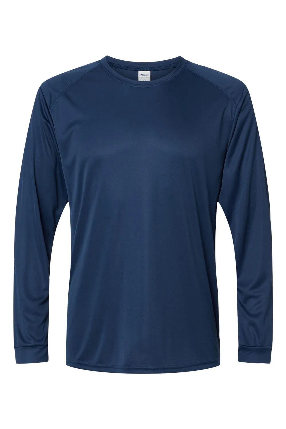 Paragon Mens Islander Performance Moisture Wicking Long Sleeve Crewneck T-Shirt - Navy Blue