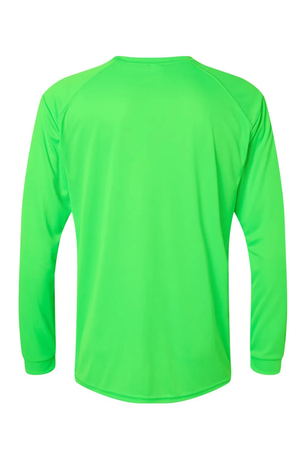 Paragon Mens Islander Performance Moisture Wicking Long Sleeve Crewneck T-Shirt - Neon Lime Green
