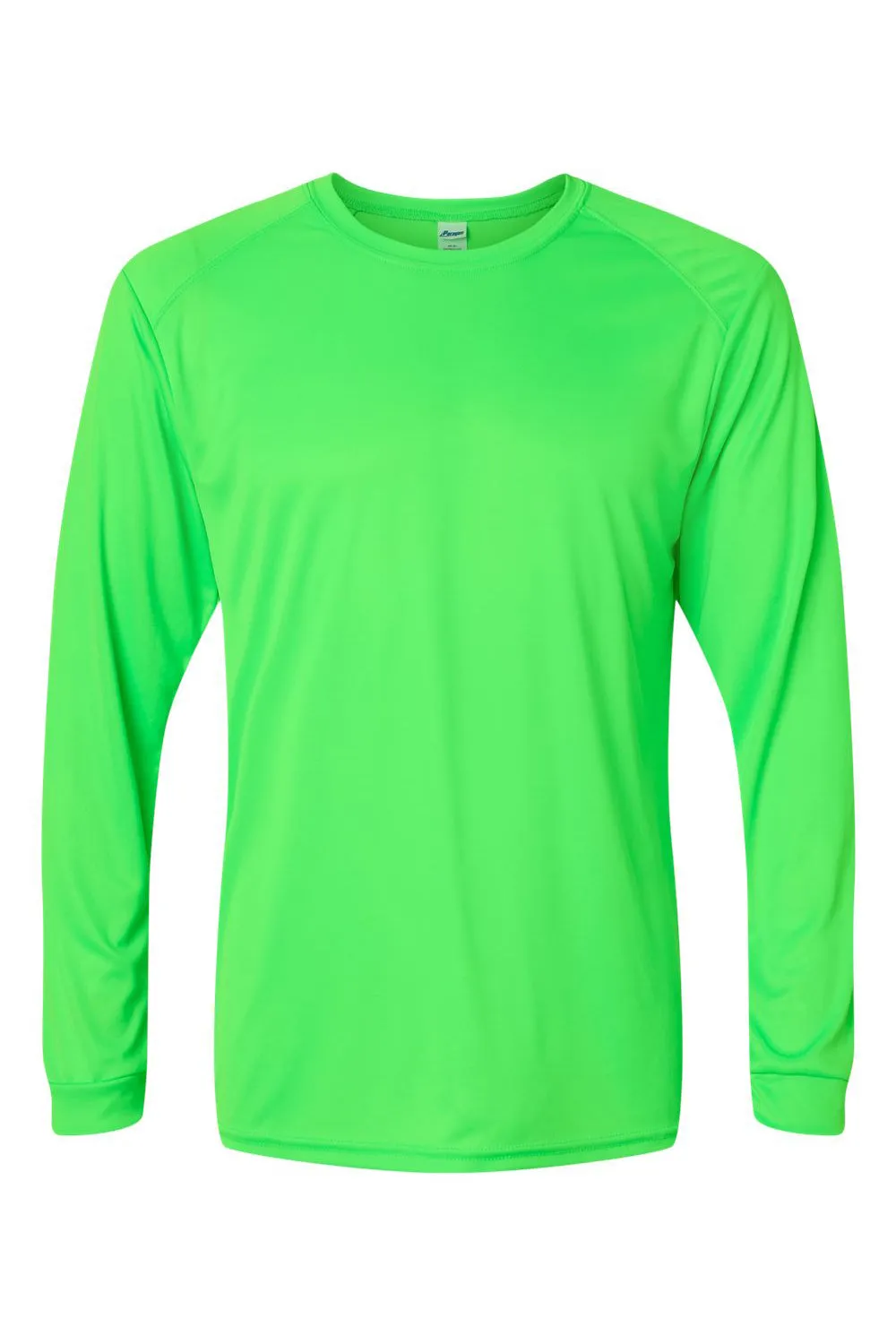 Paragon Mens Islander Performance Moisture Wicking Long Sleeve Crewneck T-Shirt - Neon Lime Green