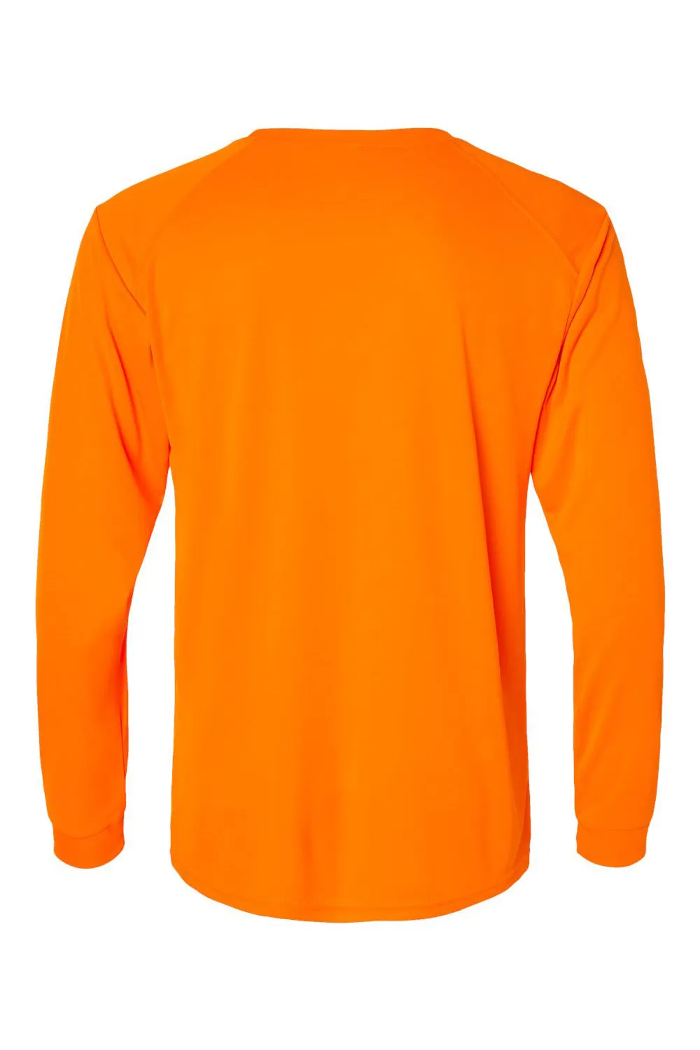 Paragon Mens Islander Performance Moisture Wicking Long Sleeve Crewneck T-Shirt - Neon Orange