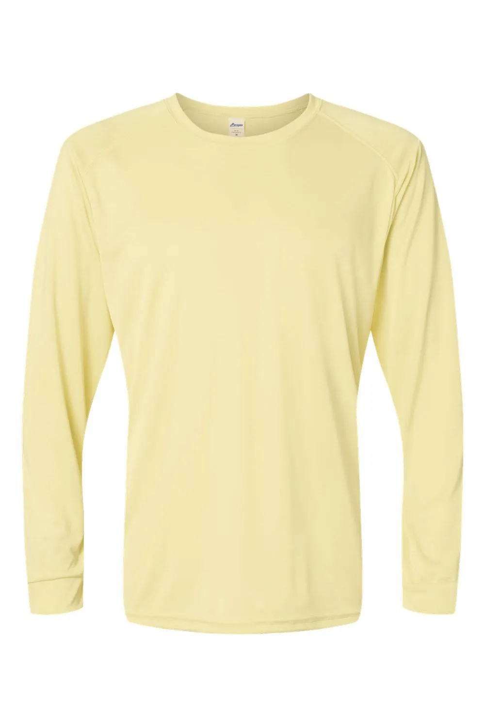 Paragon Mens Islander Performance Moisture Wicking Long Sleeve Crewneck T-Shirt - Pale Yellow