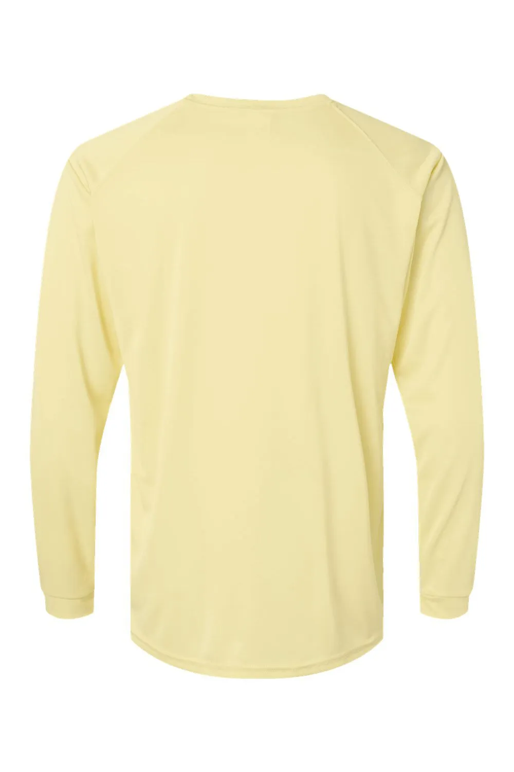 Paragon Mens Islander Performance Moisture Wicking Long Sleeve Crewneck T-Shirt - Pale Yellow