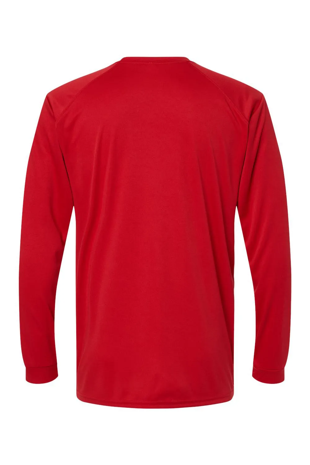 Paragon Mens Islander Performance Moisture Wicking Long Sleeve Crewneck T-Shirt - Red