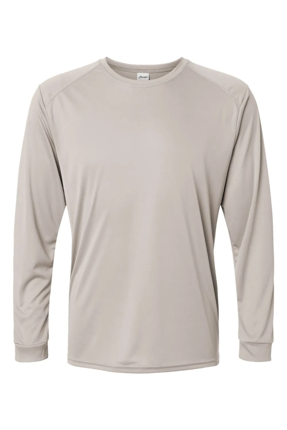 Paragon Mens Islander Performance Moisture Wicking Long Sleeve Crewneck T-Shirt - Sand