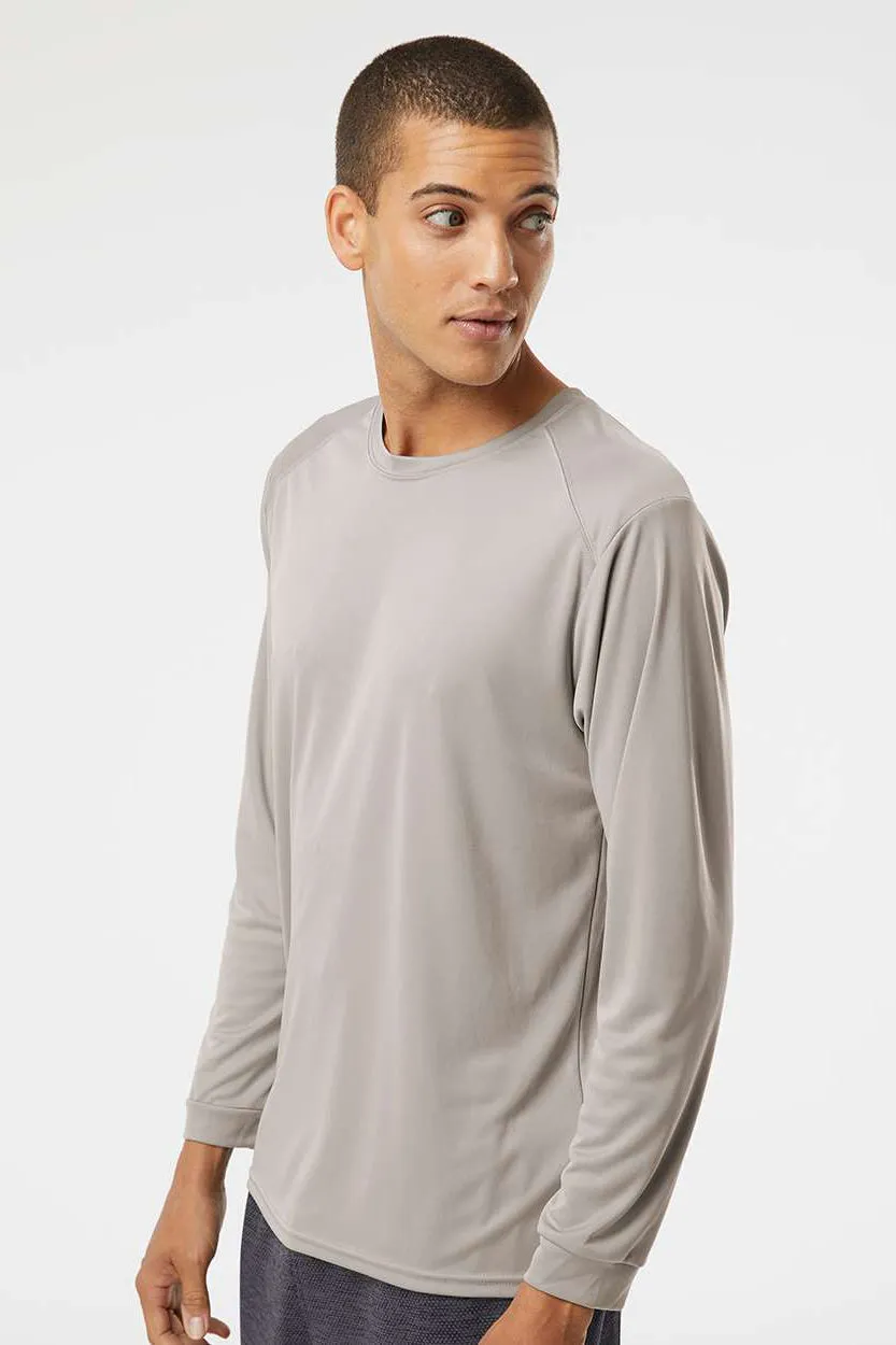 Paragon Mens Islander Performance Moisture Wicking Long Sleeve Crewneck T-Shirt - Sand