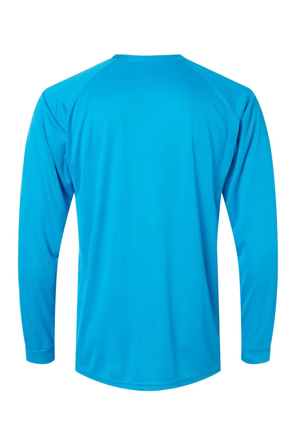 Paragon Mens Islander Performance Moisture Wicking Long Sleeve Crewneck T-Shirt - Turquoise Blue