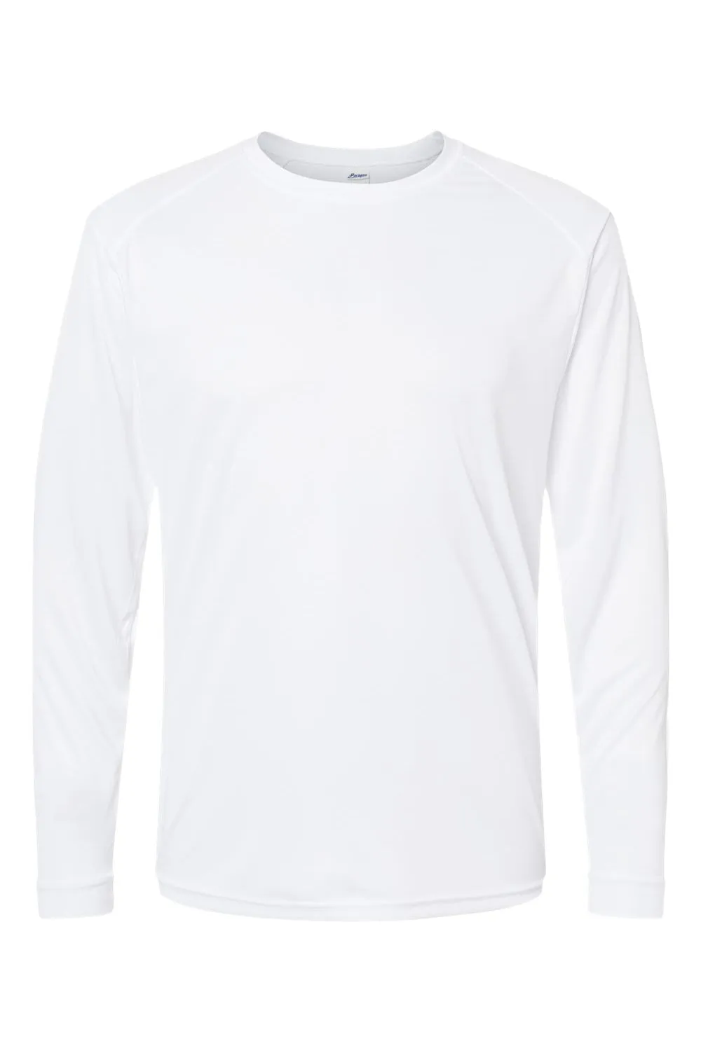 Paragon Mens Islander Performance Moisture Wicking Long Sleeve Crewneck T-Shirt - White