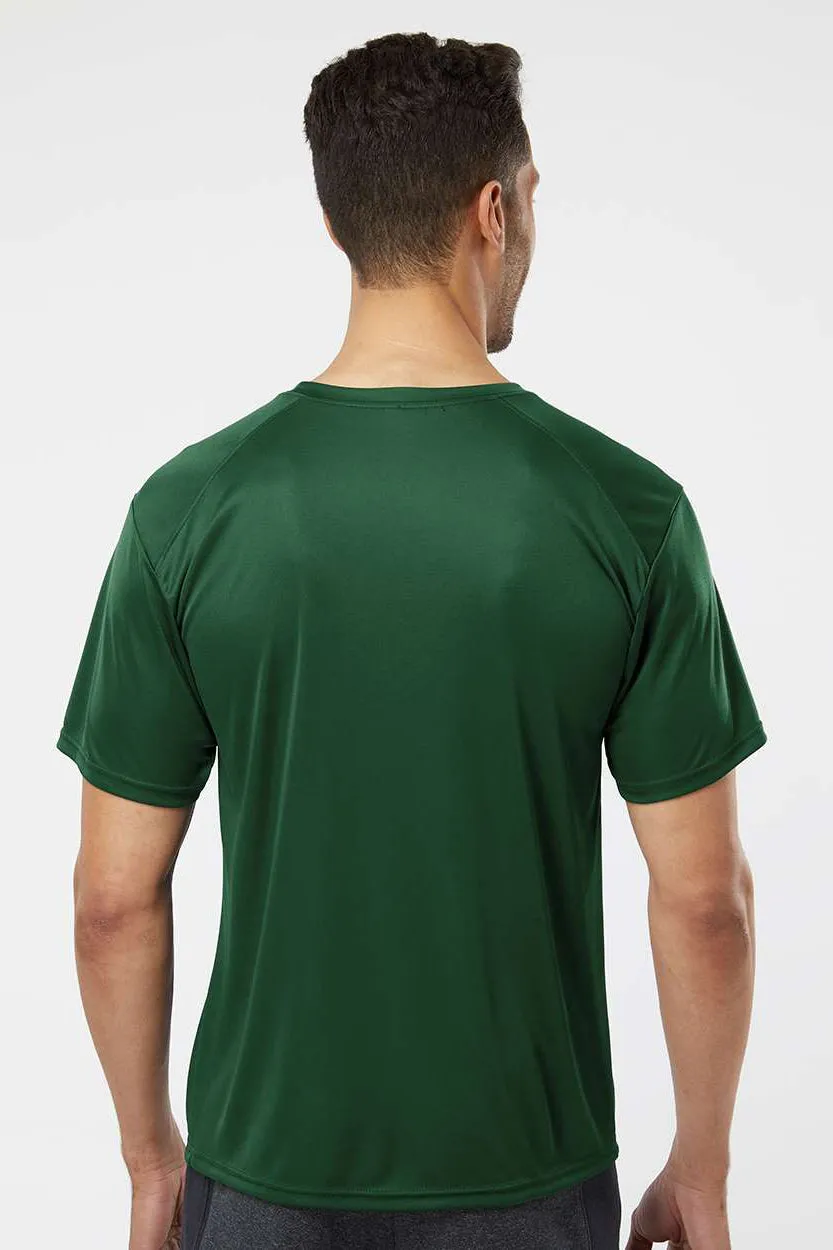 Paragon Mens Islander Performance Moisture Wicking Short Sleeve Crewneck T-Shirt - Hunter Green