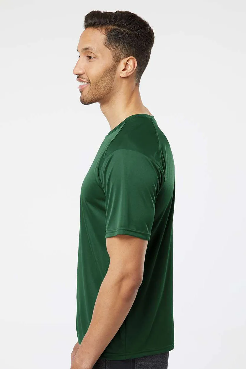 Paragon Mens Islander Performance Moisture Wicking Short Sleeve Crewneck T-Shirt - Hunter Green