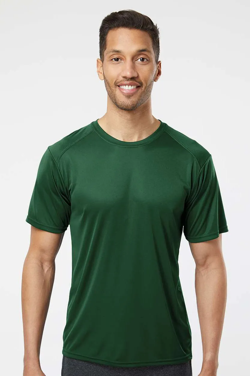 Paragon Mens Islander Performance Moisture Wicking Short Sleeve Crewneck T-Shirt - Hunter Green