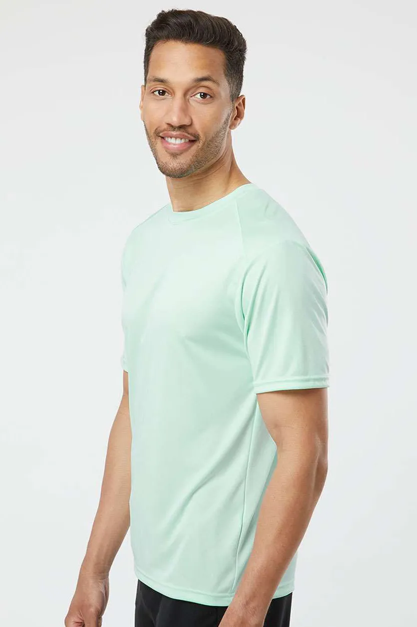 Paragon Mens Islander Performance Moisture Wicking Short Sleeve Crewneck T-Shirt - Mint Green