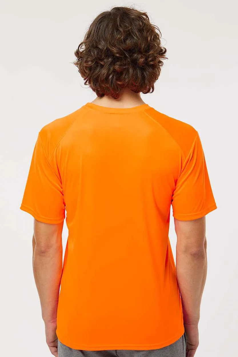 Paragon Mens Islander Performance Moisture Wicking Short Sleeve Crewneck T-Shirt - Neon Orange