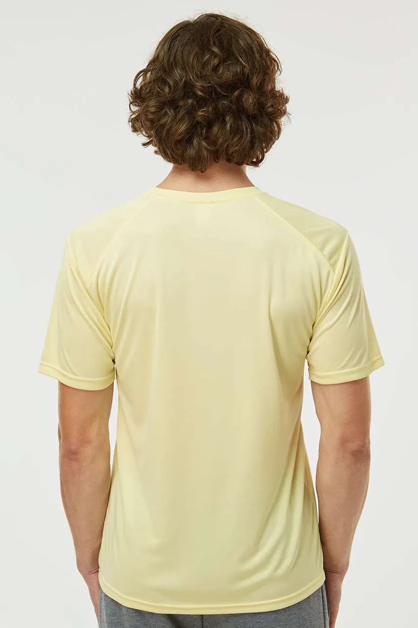 Paragon Mens Islander Performance Moisture Wicking Short Sleeve Crewneck T-Shirt - Pale Yellow