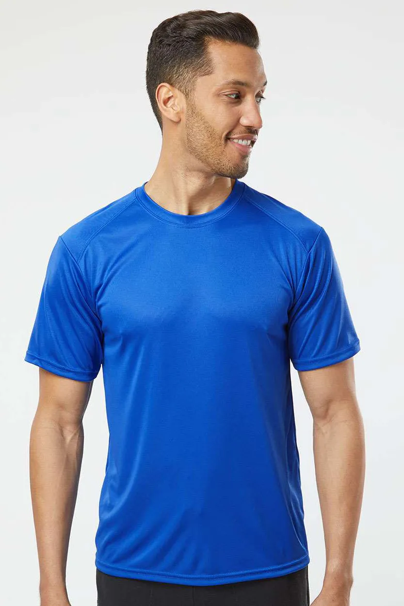 Paragon Mens Islander Performance Moisture Wicking Short Sleeve Crewneck T-Shirt - Royal Blue