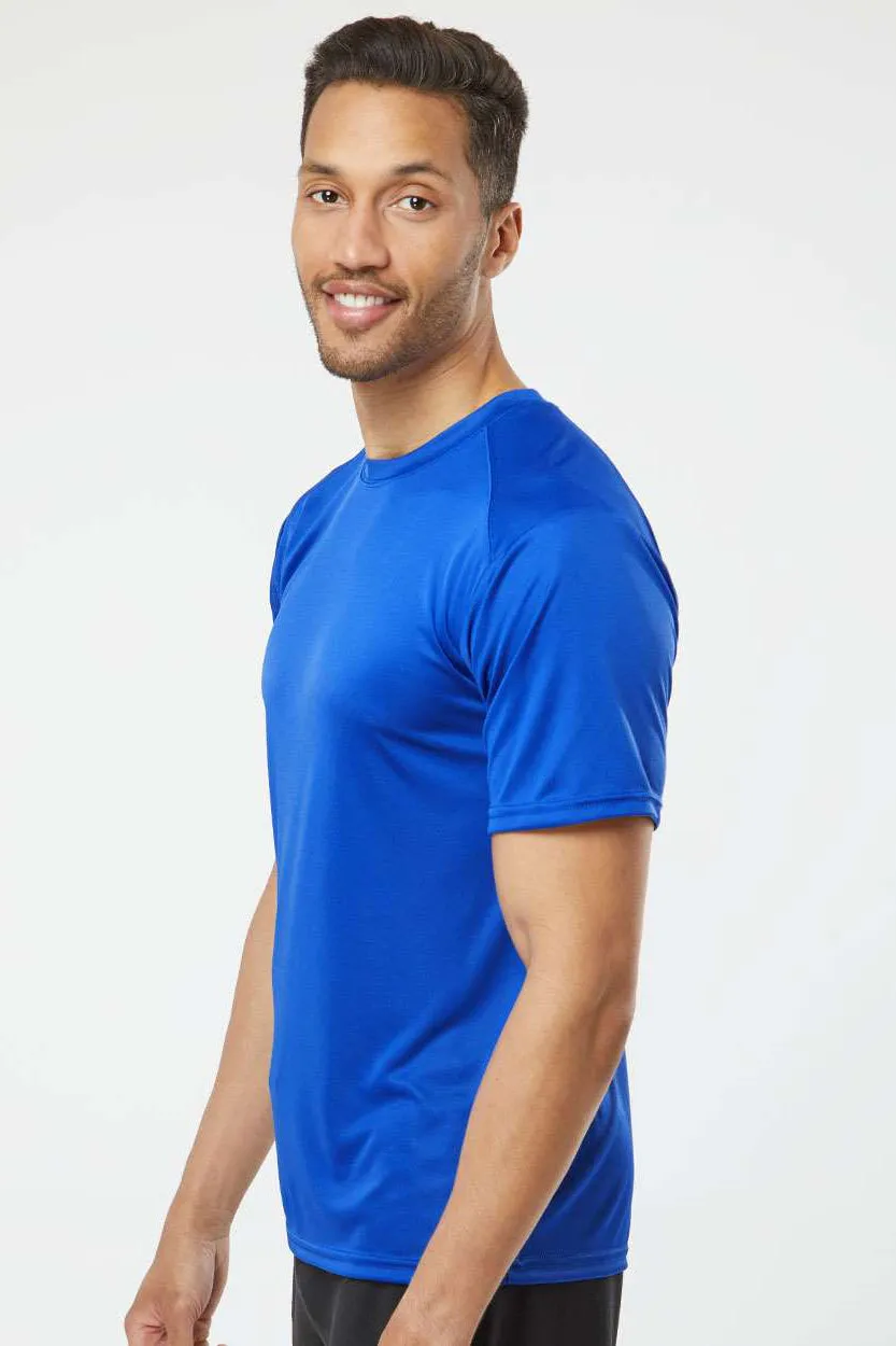 Paragon Mens Islander Performance Moisture Wicking Short Sleeve Crewneck T-Shirt - Royal Blue