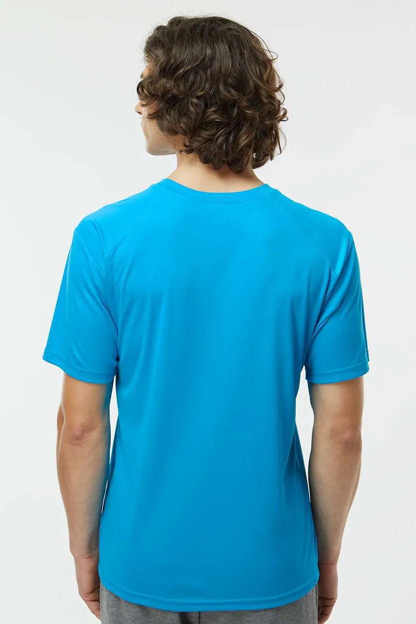 Paragon Mens Islander Performance Moisture Wicking Short Sleeve Crewneck T-Shirt - Turquoise Blue