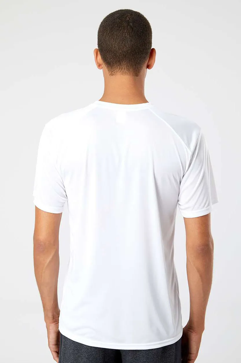 Paragon Mens Islander Performance Moisture Wicking Short Sleeve Crewneck T-Shirt - White