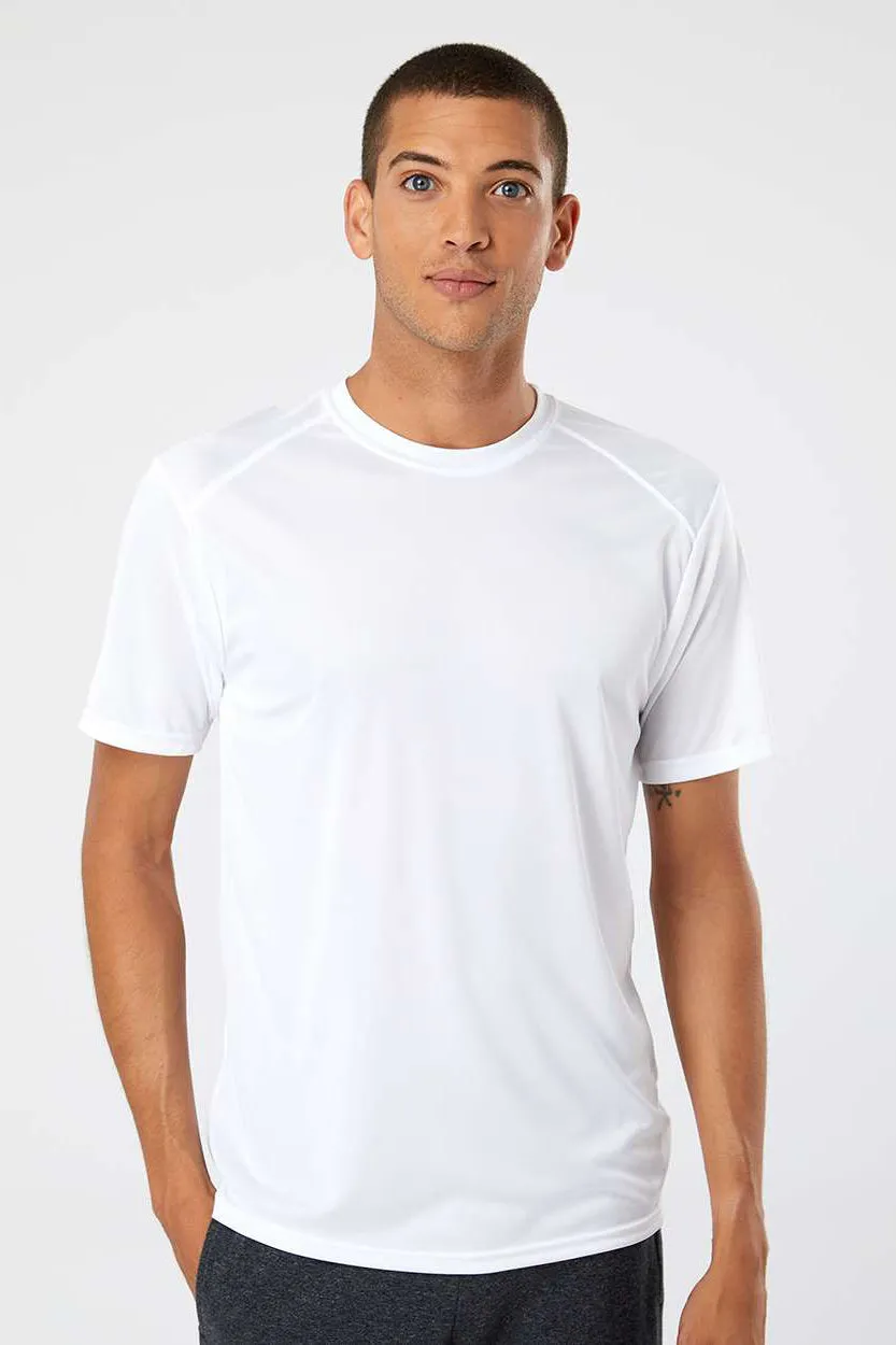 Paragon Mens Islander Performance Moisture Wicking Short Sleeve Crewneck T-Shirt - White