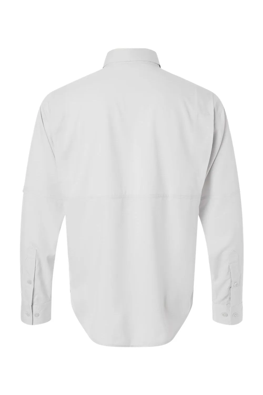 Paragon Mens Kitty Hawk Performance Moisture Wicking Long Sleeve Button Down Shirt w/ Double Pockets - Aluminum Grey