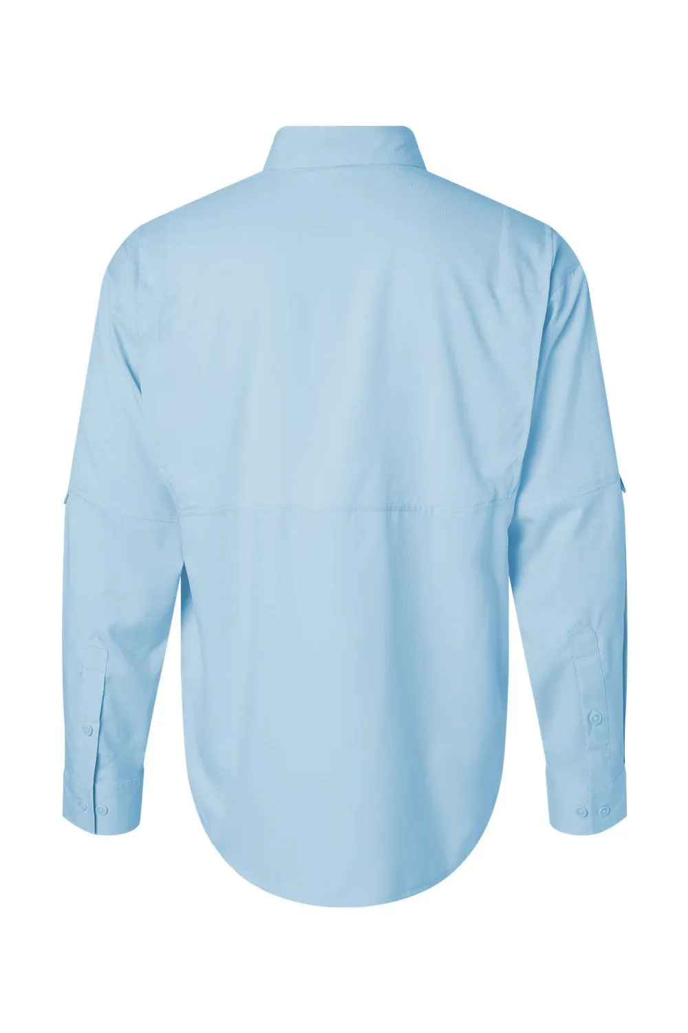 Paragon Mens Kitty Hawk Performance Moisture Wicking Long Sleeve Button Down Shirt w/ Double Pockets - Blue Mist