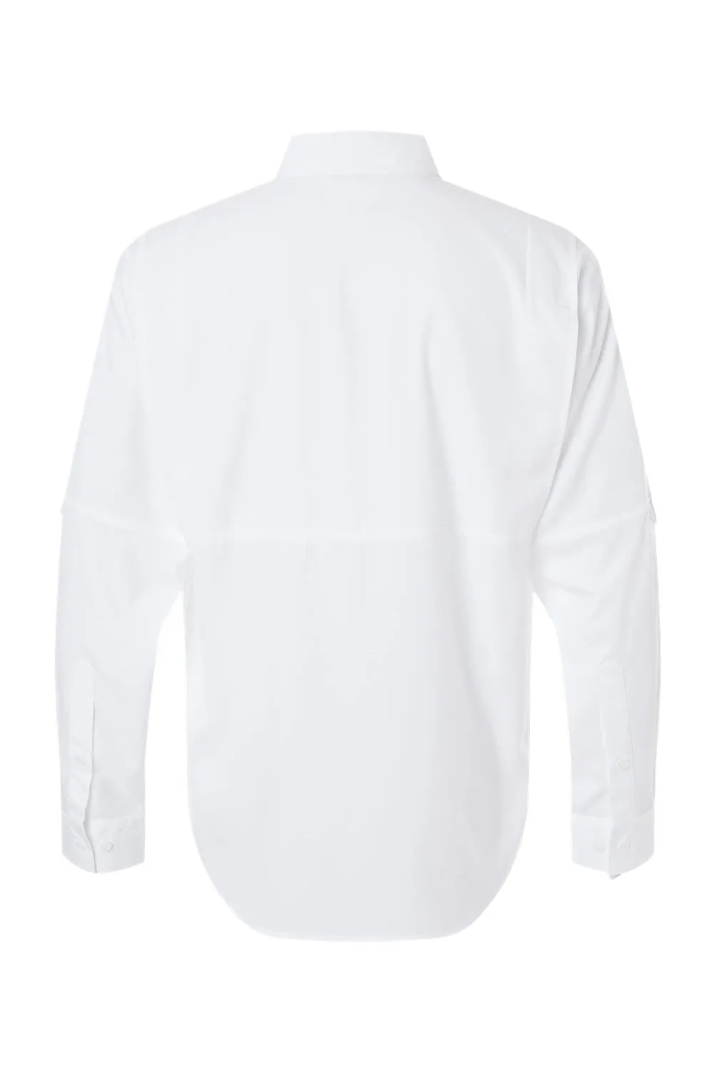 Paragon Mens Kitty Hawk Performance Moisture Wicking Long Sleeve Button Down Shirt w/ Double Pockets - White
