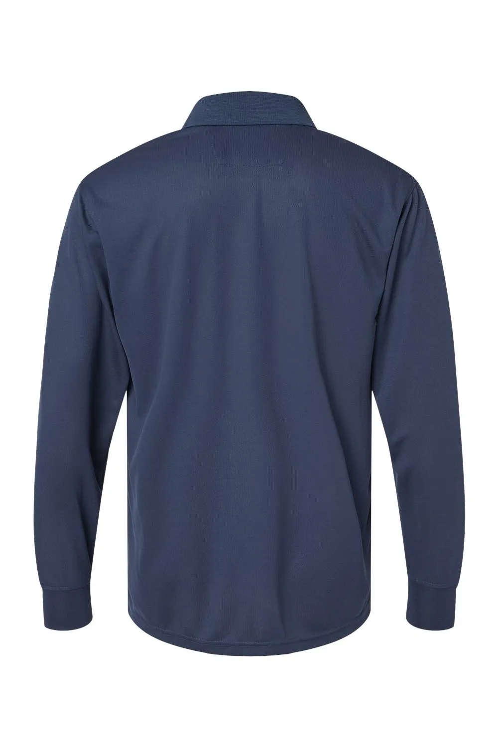 Paragon Mens Prescott Moisture Wicking Long Sleeve Polo Shirt - Navy Blue