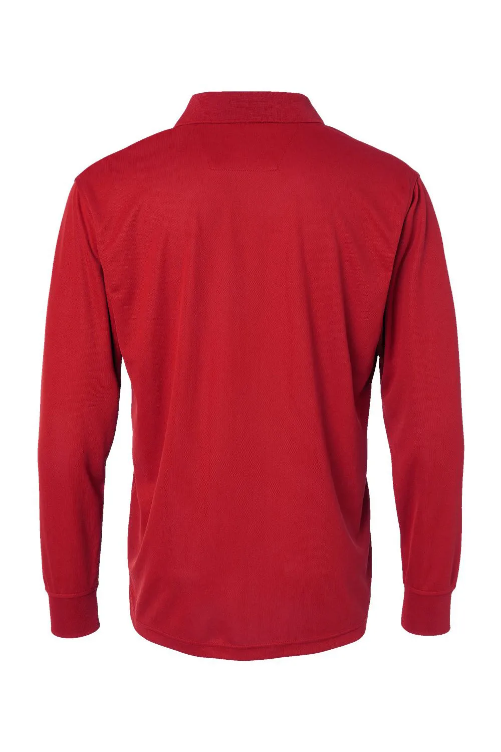 Paragon Mens Prescott Moisture Wicking Long Sleeve Polo Shirt - Red