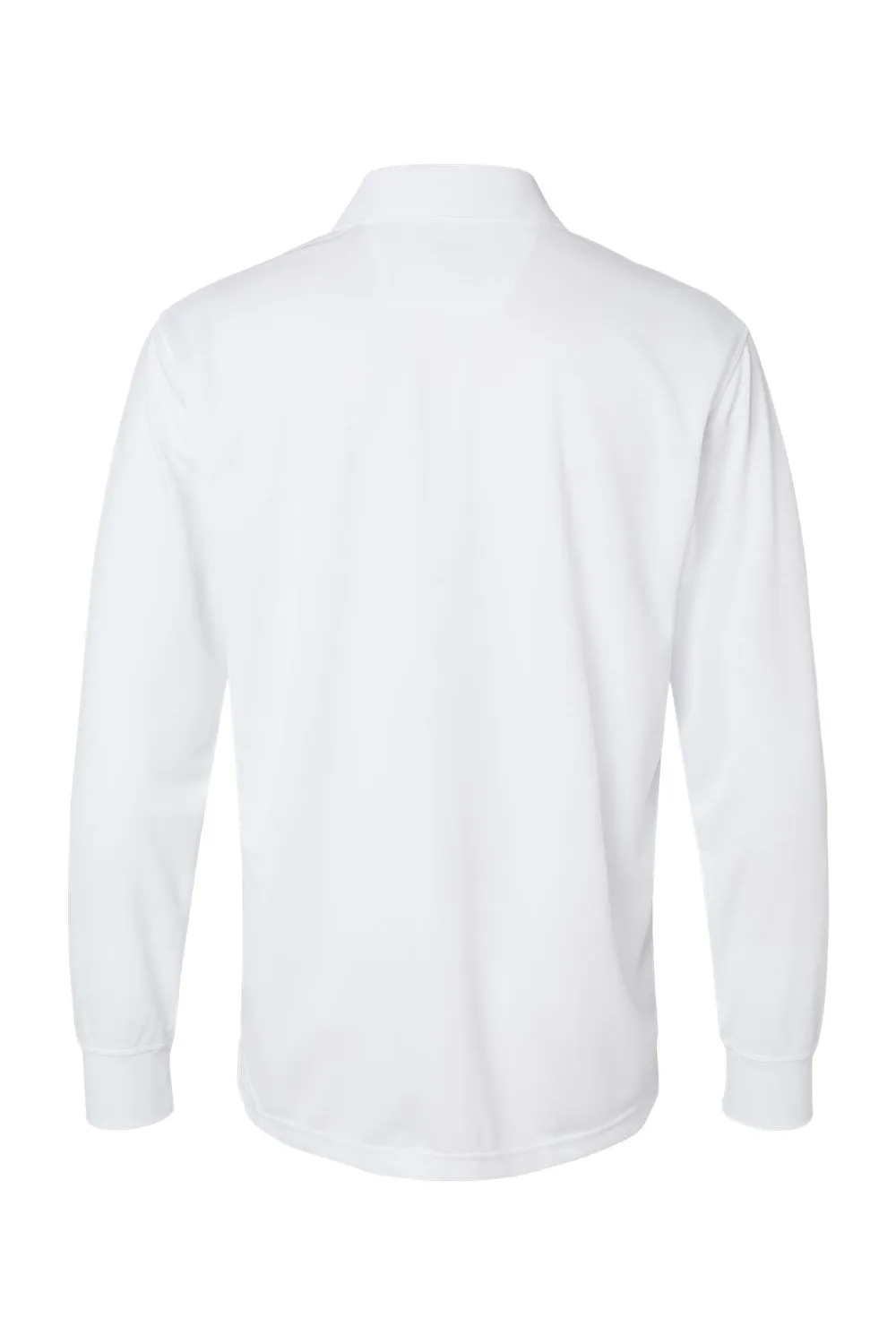 Paragon Mens Prescott Moisture Wicking Long Sleeve Polo Shirt - White