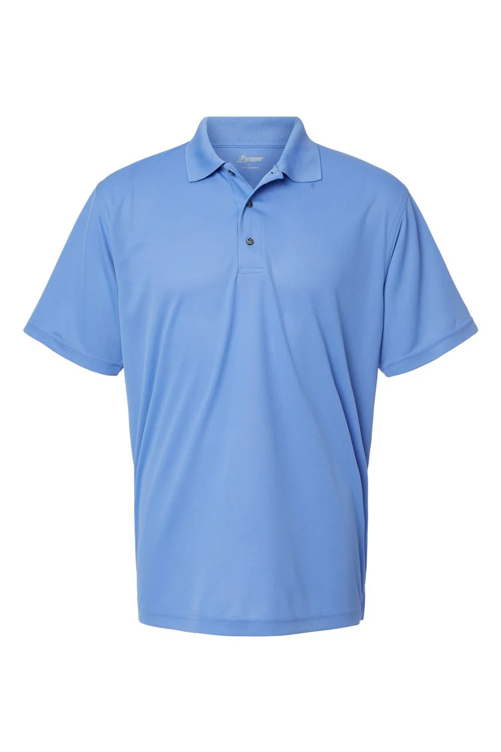 Paragon Mens Saratoga Performance Moisture Wicking Mini Mesh Short Sleeve Polo Shirt - Bimini Blue