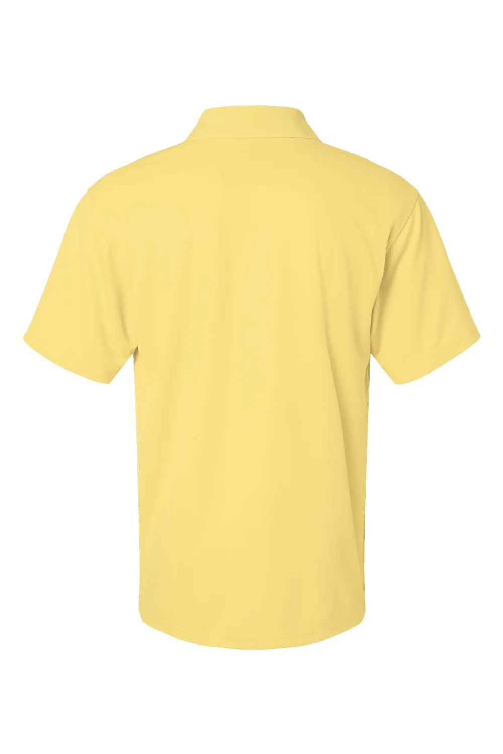 Paragon Mens Saratoga Performance Moisture Wicking Mini Mesh Short Sleeve Polo Shirt - Butter Yellow