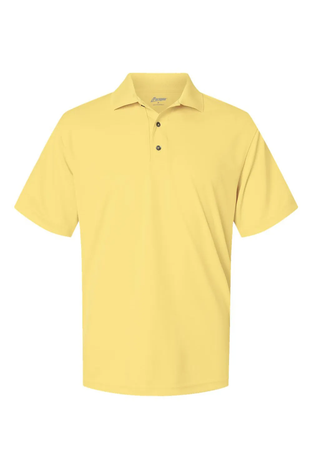 Paragon Mens Saratoga Performance Moisture Wicking Mini Mesh Short Sleeve Polo Shirt - Butter Yellow