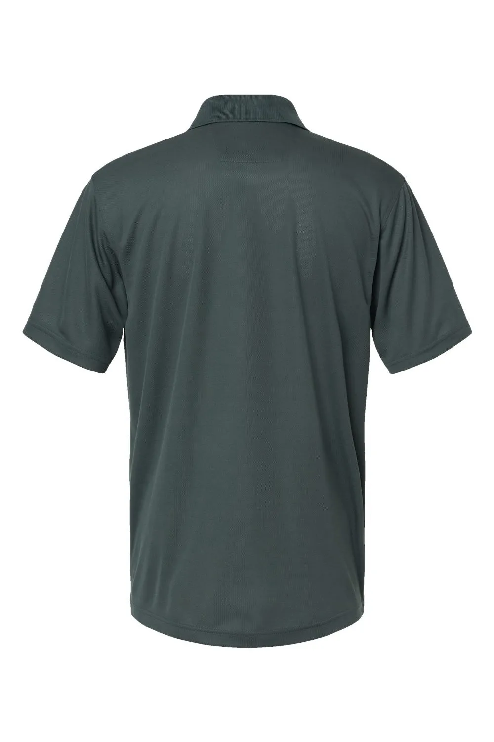 Paragon Mens Saratoga Performance Moisture Wicking Mini Mesh Short Sleeve Polo Shirt - Carbon Grey