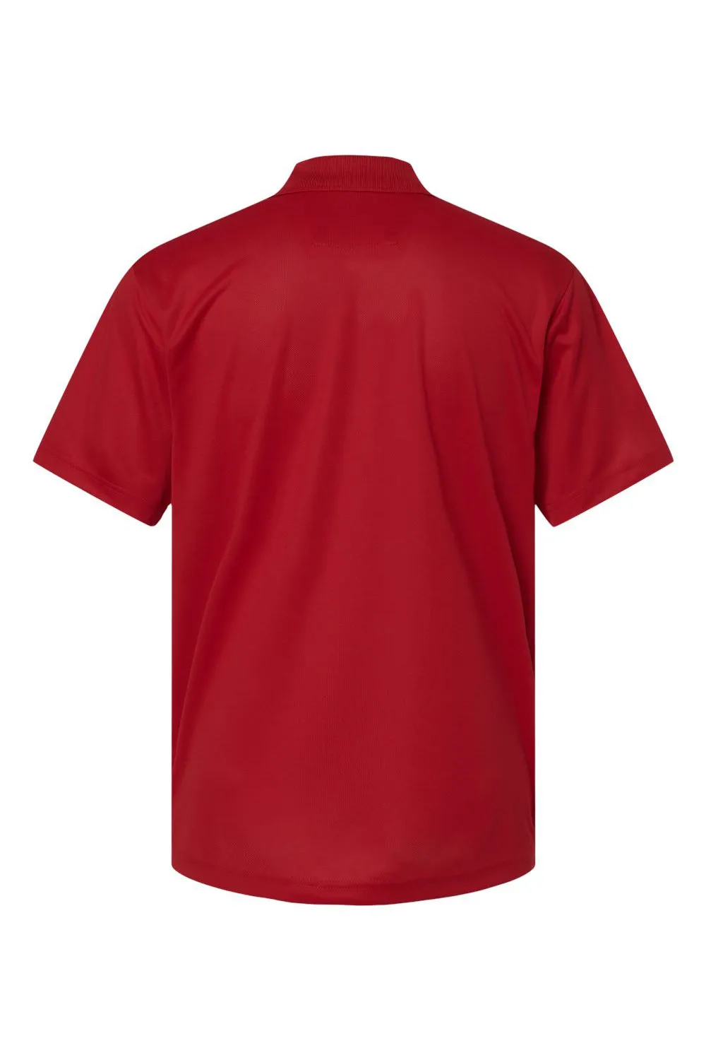 Paragon Mens Saratoga Performance Moisture Wicking Mini Mesh Short Sleeve Polo Shirt - Cardinal Red