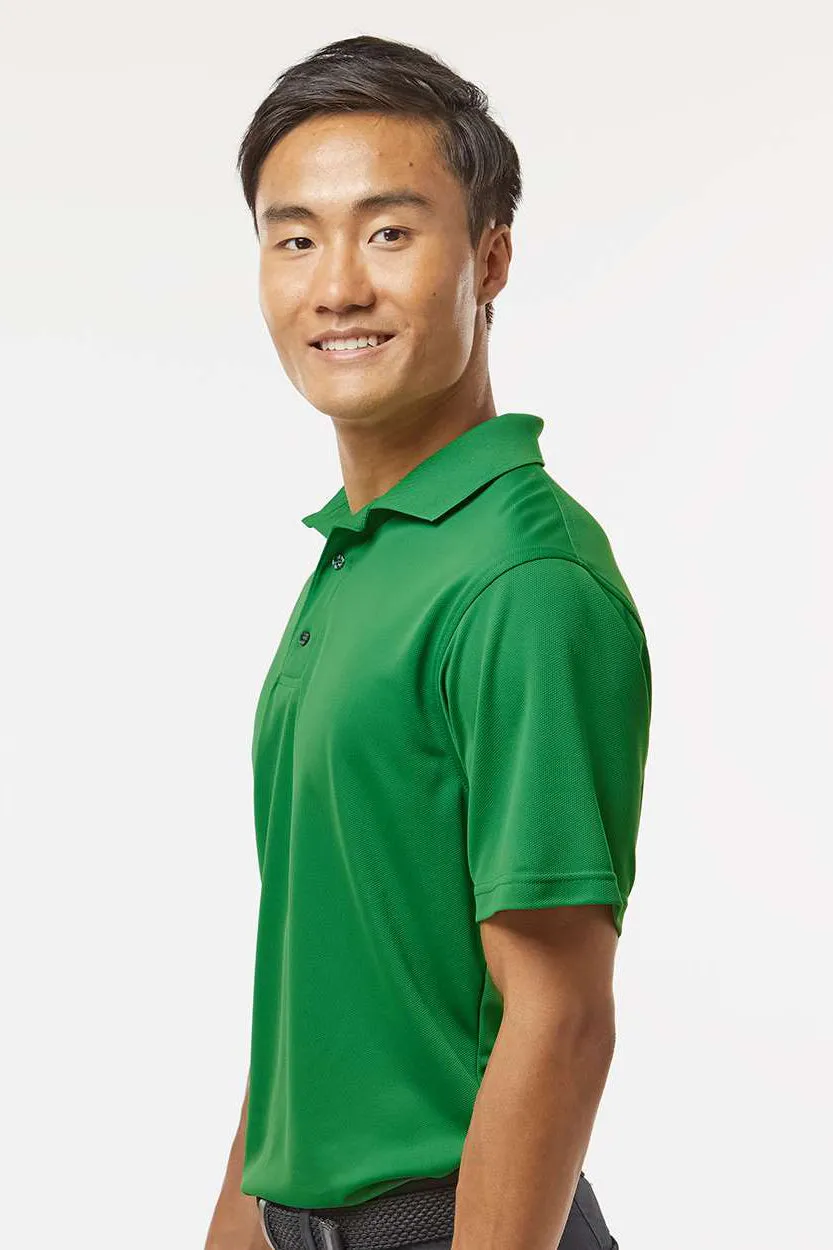 Paragon Mens Saratoga Performance Moisture Wicking Mini Mesh Short Sleeve Polo Shirt - Kelly Green