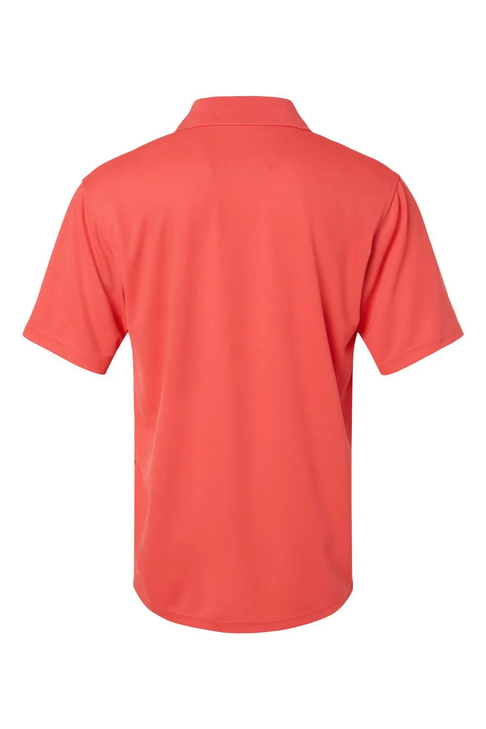 Paragon Mens Saratoga Performance Moisture Wicking Mini Mesh Short Sleeve Polo Shirt - Melon