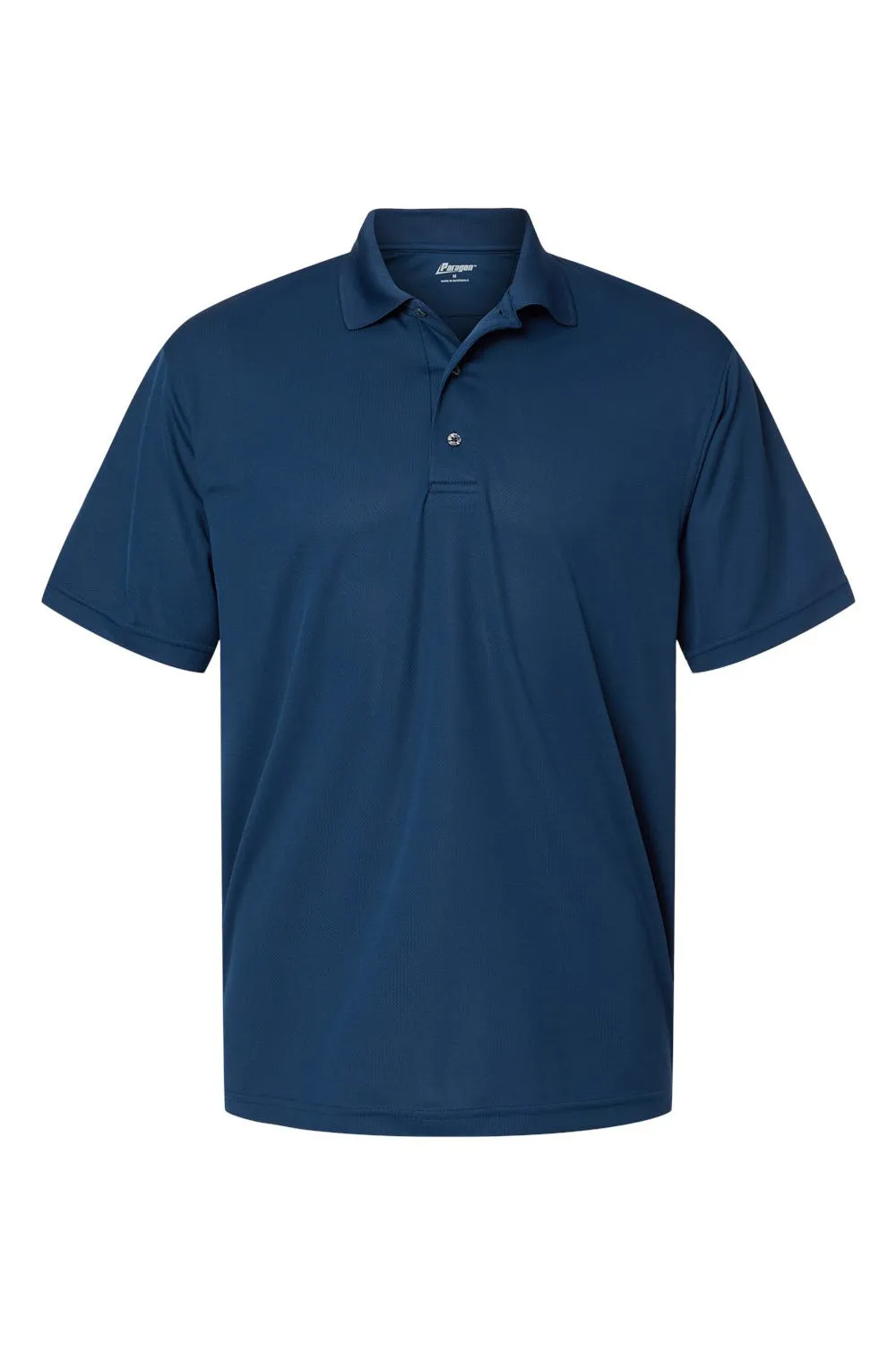 Paragon Mens Saratoga Performance Moisture Wicking Mini Mesh Short Sleeve Polo Shirt - Navy Blue