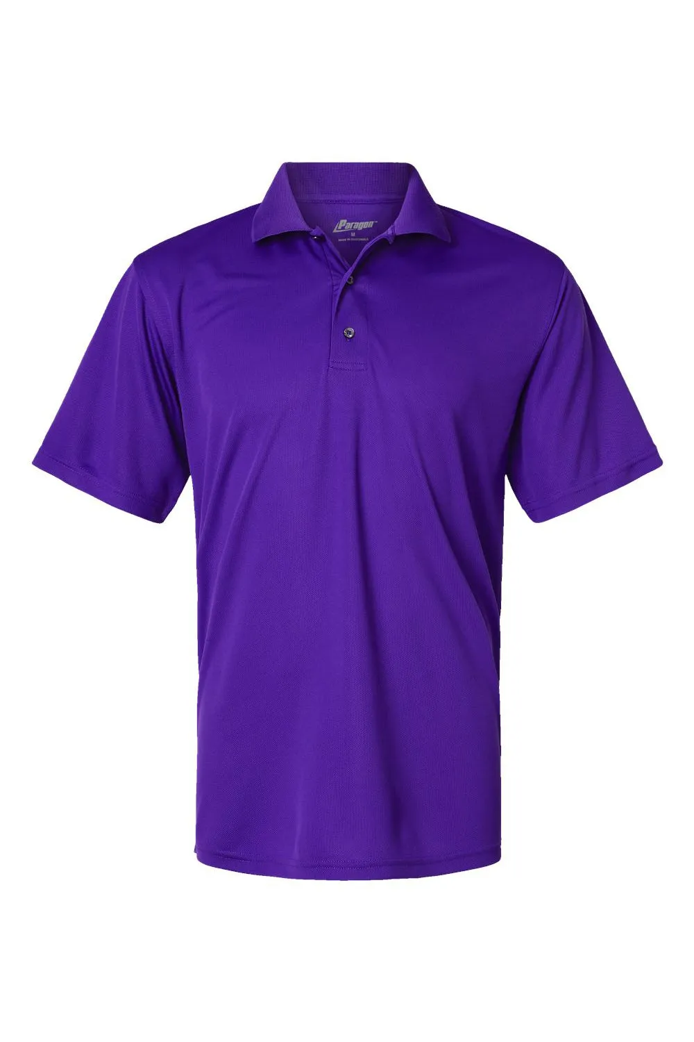 Paragon Mens Saratoga Performance Moisture Wicking Mini Mesh Short Sleeve Polo Shirt - Purple