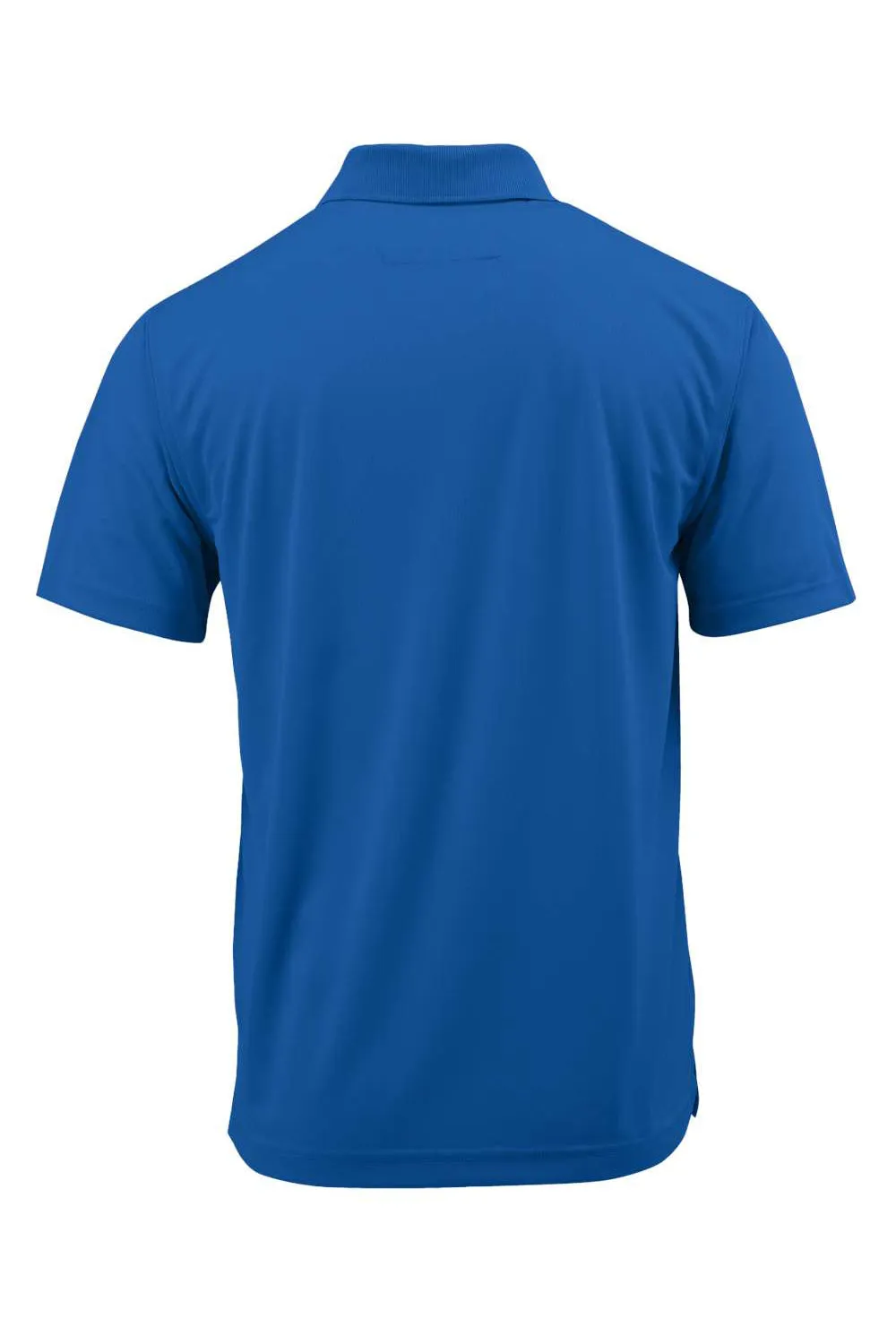 Paragon Mens Saratoga Performance Moisture Wicking Mini Mesh Short Sleeve Polo Shirt - Royal Blue