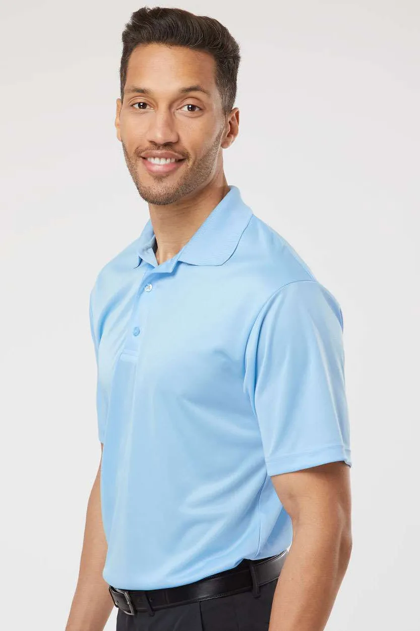 Paragon Mens Sebring Performance Moisture Wicking Short Sleeve Polo Shirt - Blue Mist
