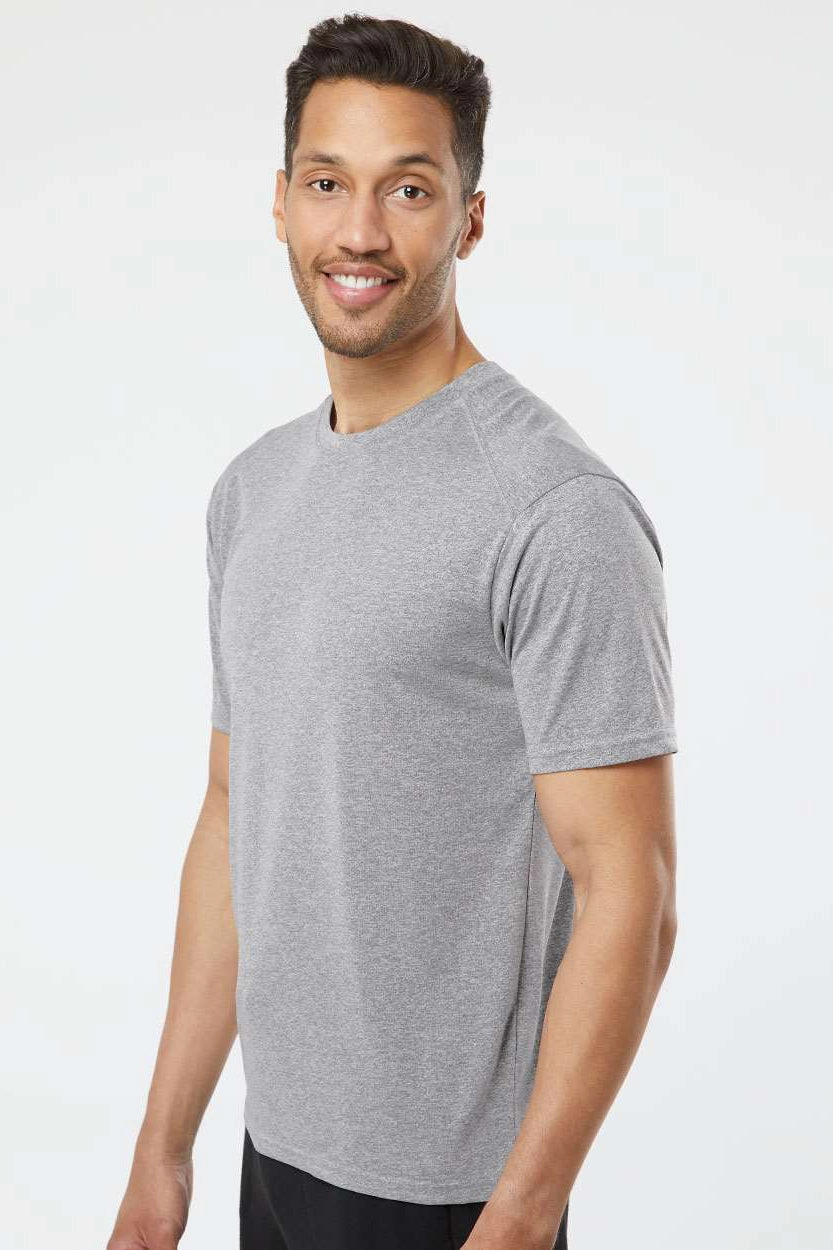 Paragon Mens Islander Performance Moisture Wicking Short Sleeve Crewneck T-Shirt - Heather Grey