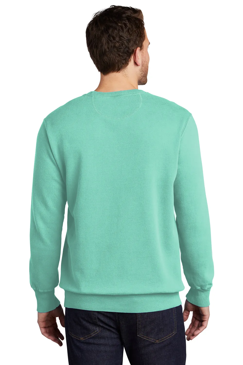 Port & Company Mens Beach Wash Fleece Crewneck Sweatshirt - Cool Mint Green