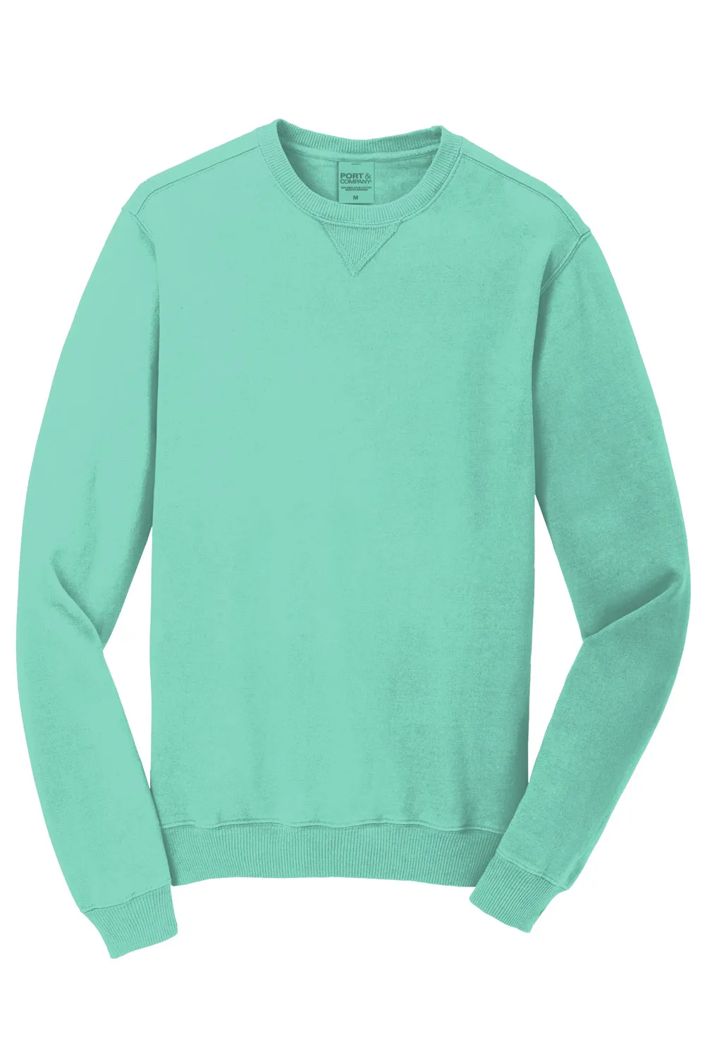 Port & Company Mens Beach Wash Fleece Crewneck Sweatshirt - Cool Mint Green