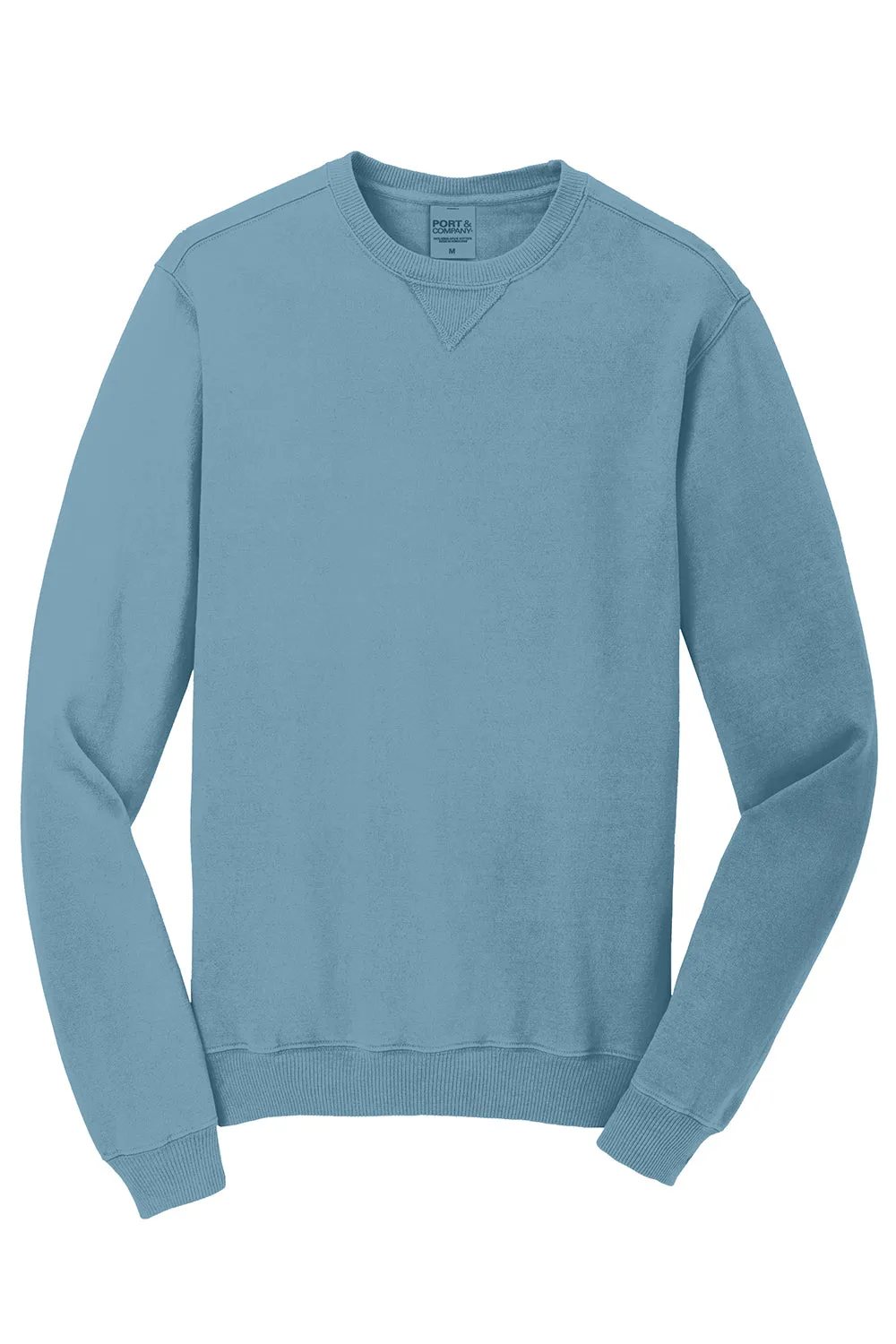 Port & Company Mens Beach Wash Fleece Crewneck Sweatshirt - Mist Blue